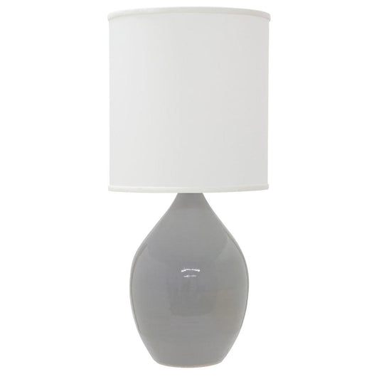 Scatchard Stoneware Table Lamp - GS201-GG - Gray Gloss by House of Troy