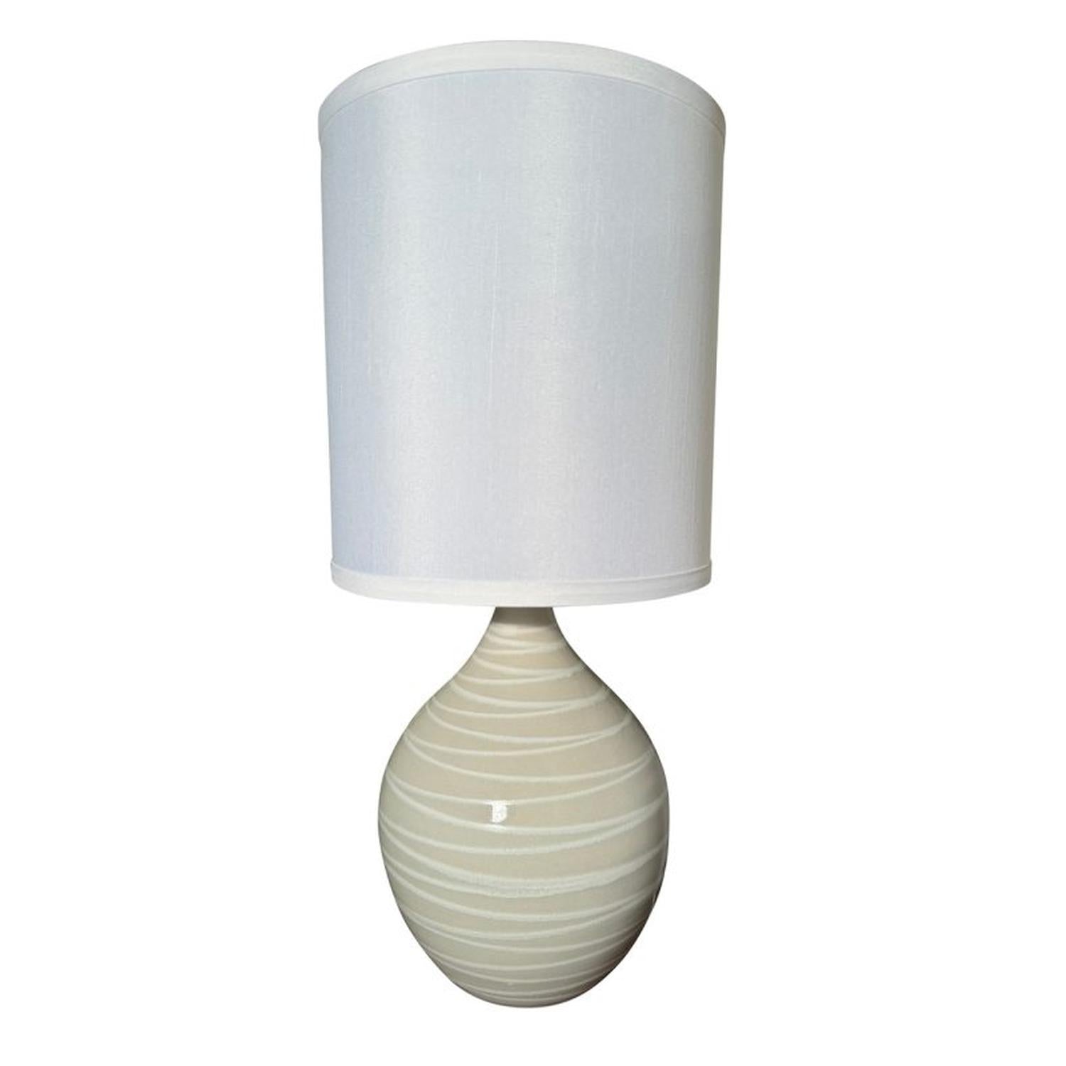 Scatchard Stoneware Table Lamp - GS201-NS - Natural Spiral by House of Troy