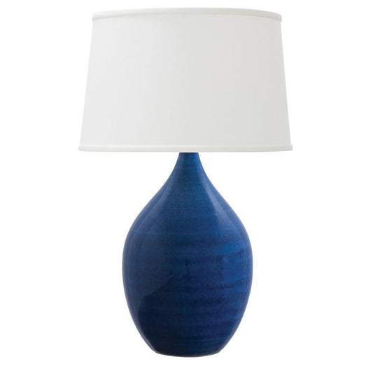 Scatchard Stoneware Table Lamp - GS202-BG - Blue Gloss by House of Troy