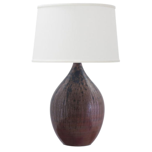 Scatchard Stoneware Table Lamp - GS202-DR - Decorated Red by House of Troy