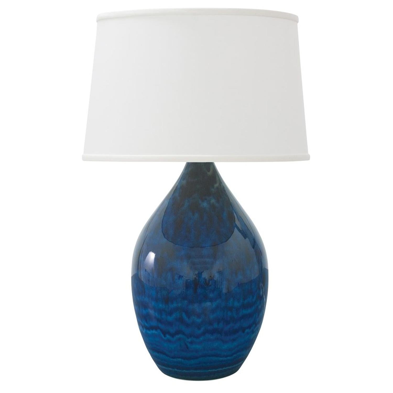 Scatchard Stoneware Table Lamp - GS202-MID - Midnight Blue by House of Troy