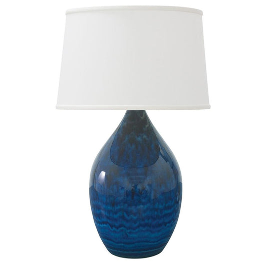 Scatchard Stoneware Table Lamp - GS202-MID - Midnight Blue by House of Troy