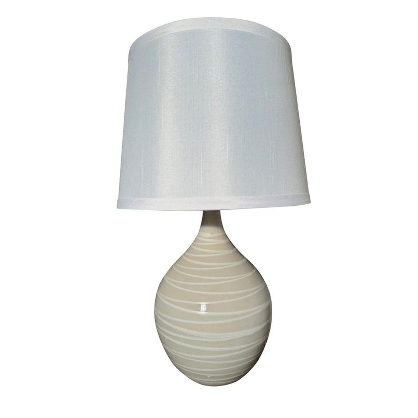 Scatchard Stoneware Table Lamp - GS202-NS - Natural Spiral by House of Troy