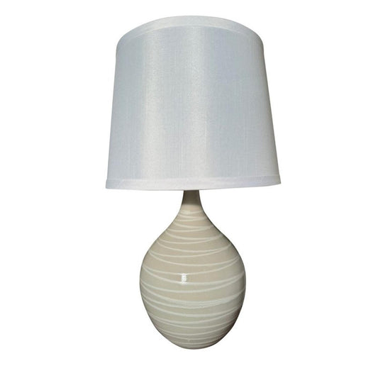 Scatchard Stoneware Table Lamp - GS202-NS - Natural Spiral by House of Troy