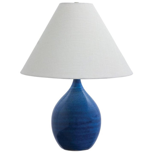 Scatchard Stoneware Table Lamp - GS300-BG - Blue Gloss by House of Troy