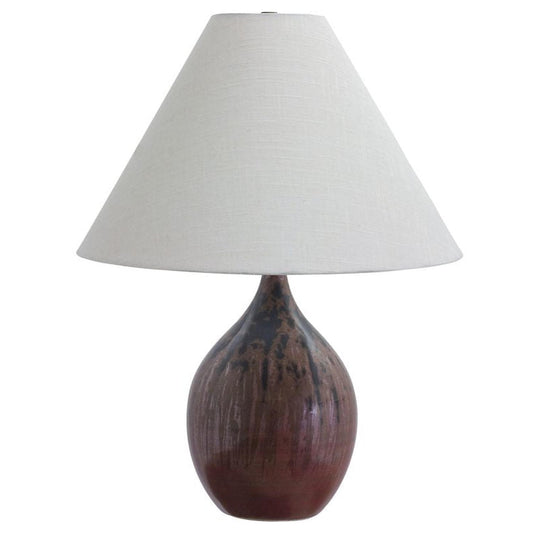 Scatchard Stoneware Table Lamp - GS300-DR - Decorated Red by House of Troy