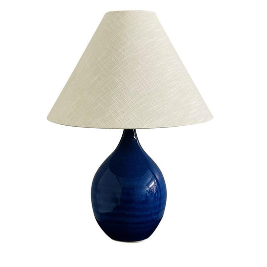 Scatchard Stoneware Table Lamp - GS300-IMB - Imperial Blue by House of Troy