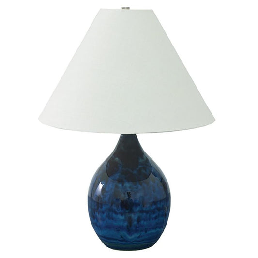 Scatchard Stoneware Table Lamp - GS300-MID - Midnight Blue by House of Troy