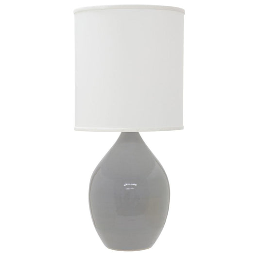 Scatchard Stoneware Table Lamp - GS301-GG - Gray Gloss by House of Troy
