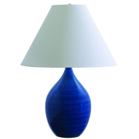 Scatchard Stoneware Table Lamp - GS400-BG - Blue Gloss by House of Troy