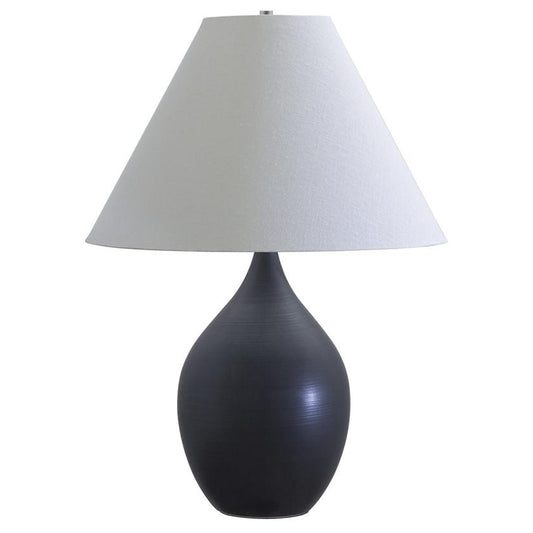 Scatchard Stoneware Table Lamp - GS400-BM - Black Matte by House of Troy