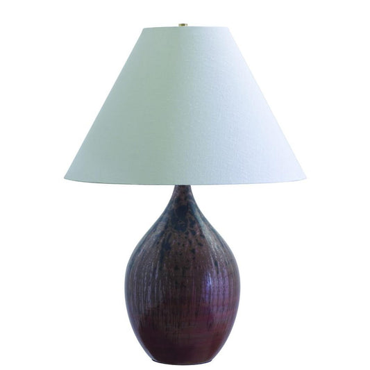 Scatchard Stoneware Table Lamp - GS400-DR - Decorated Red by House of Troy