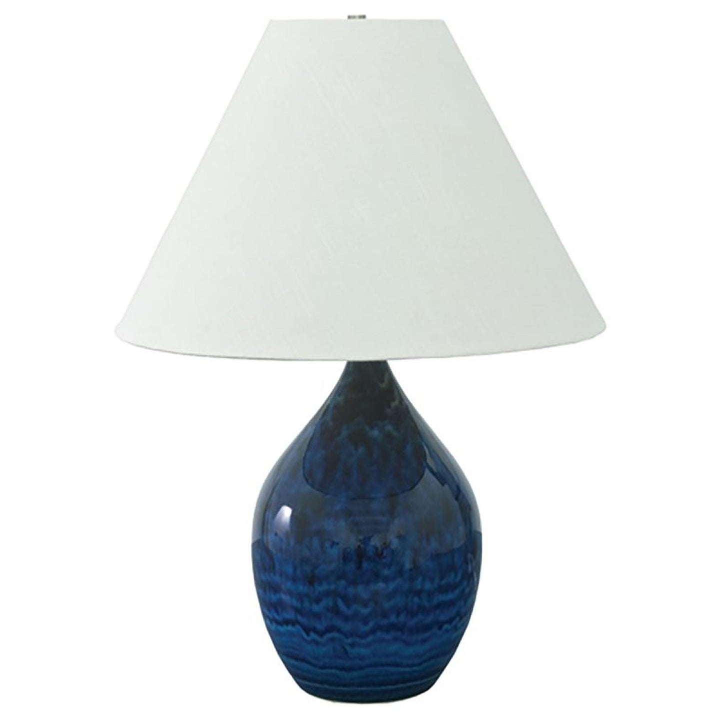 Scatchard Stoneware Table Lamp - GS400-MID - Midnight Blue by House of Troy