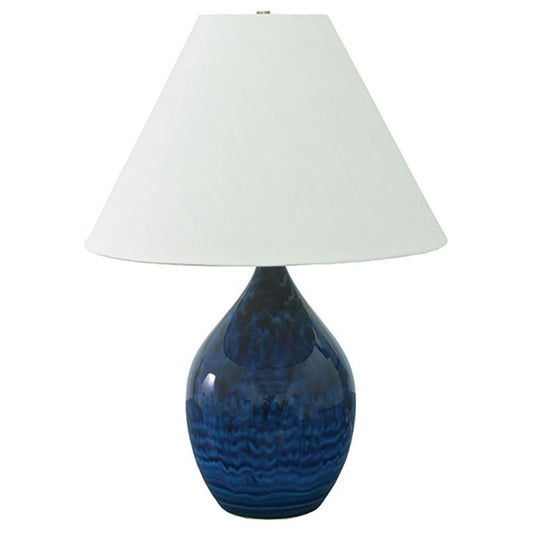 Scatchard Stoneware Table Lamp - GS400-MID - Midnight Blue by House of Troy