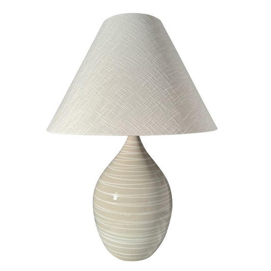 Scatchard Stoneware Table Lamp - GS400-NS - Natural Spiral by House of Troy