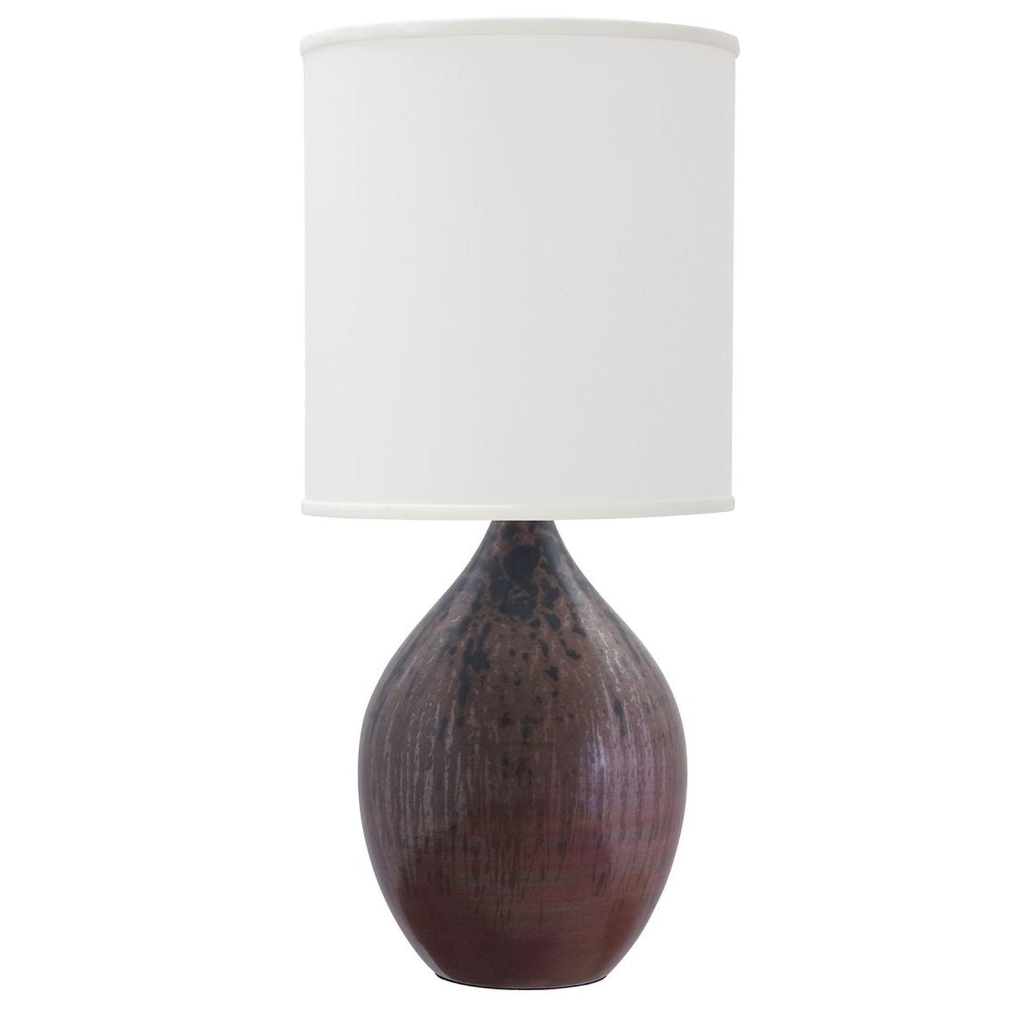 Scatchard Stoneware Table Lamp - GS401-DR - Decorated Red by House of Troy