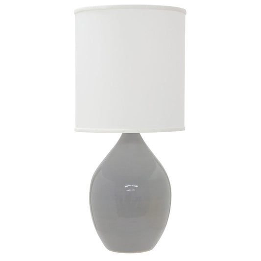 Scatchard Stoneware Table Lamp - GS401-GG - Gray Gloss by House of Troy