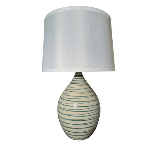 Scatchard Stoneware Table Lamp - GS401-NS - Natural Spiral by House of Troy