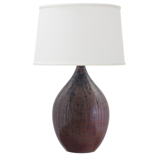 Scatchard Stoneware Table Lamp - GS402-DR - Decorated Red by House of Troy