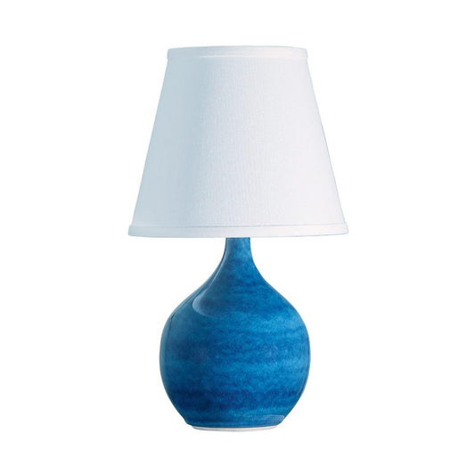 Scatchard Stoneware Table Lamp - GS50-BG - Blue Gloss by House of Troy