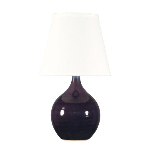 Scatchard Stoneware Table Lamp - GS50-EG - Eggplant by House of Troy