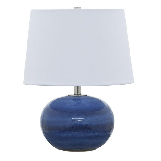Scatchard Stoneware Table Lamp - GS600-BG - Blue Gloss by House of Troy