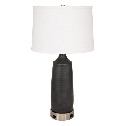 Scatchard Stoneware Table Lamp - GSB105-BM - Black Matte by House of Troy