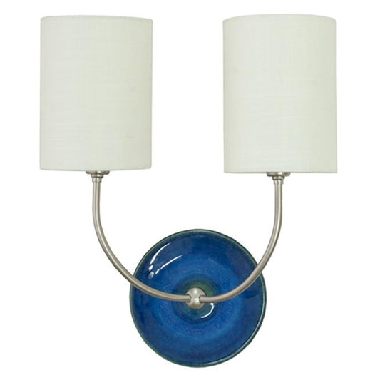 Scatchard Stoneware Wall Swing - GS775-2-SNBG - Blue Gloss and Satin Nickel by House of Troy