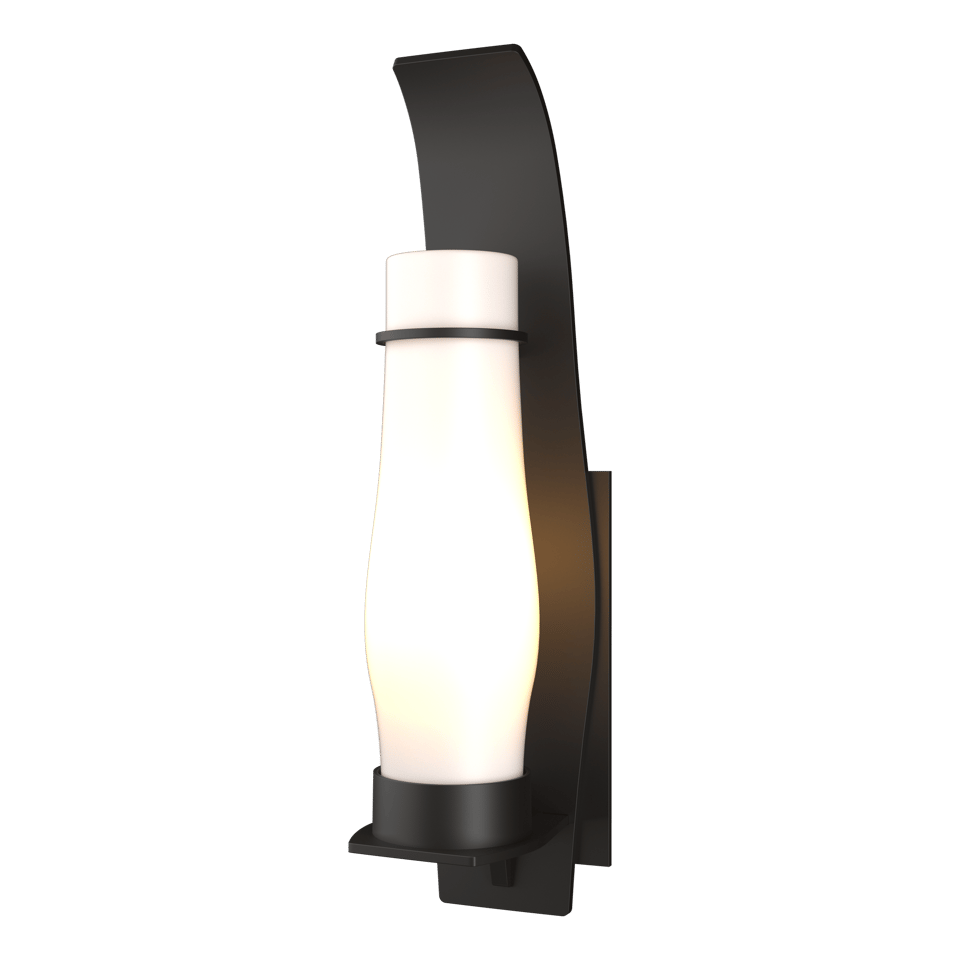 Sea Coast Large Outdoor Sconce - Oil Rubbed Bronze - Opal Glass by Hubbardton Forge