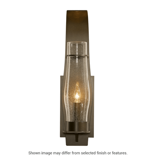 Sea Coast Large Outdoor Sconce - White - Clear Seeded Glass by Hubbardton Forge