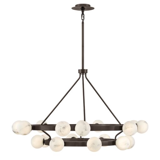 Selene Large Multi Tier Chandelier - Black Oxide by Fredrick Ramond