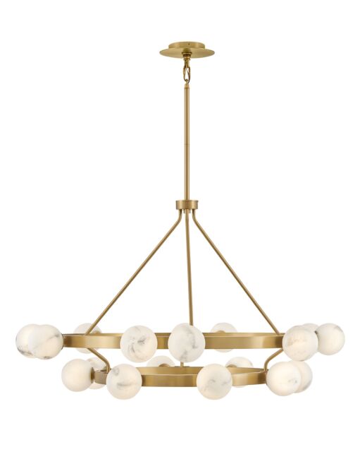 Selene Large Multi Tier Chandelier - Lacquered Brass by Fredrick Ramond