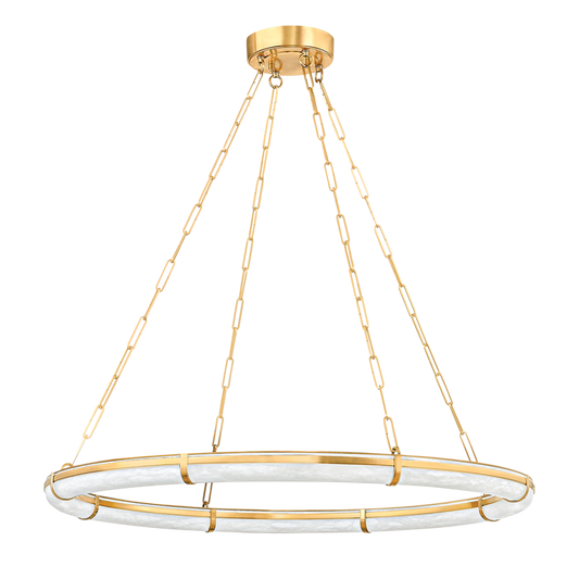Sennett Large Chandelier - Aged Brass by Hudson Valley Lighting