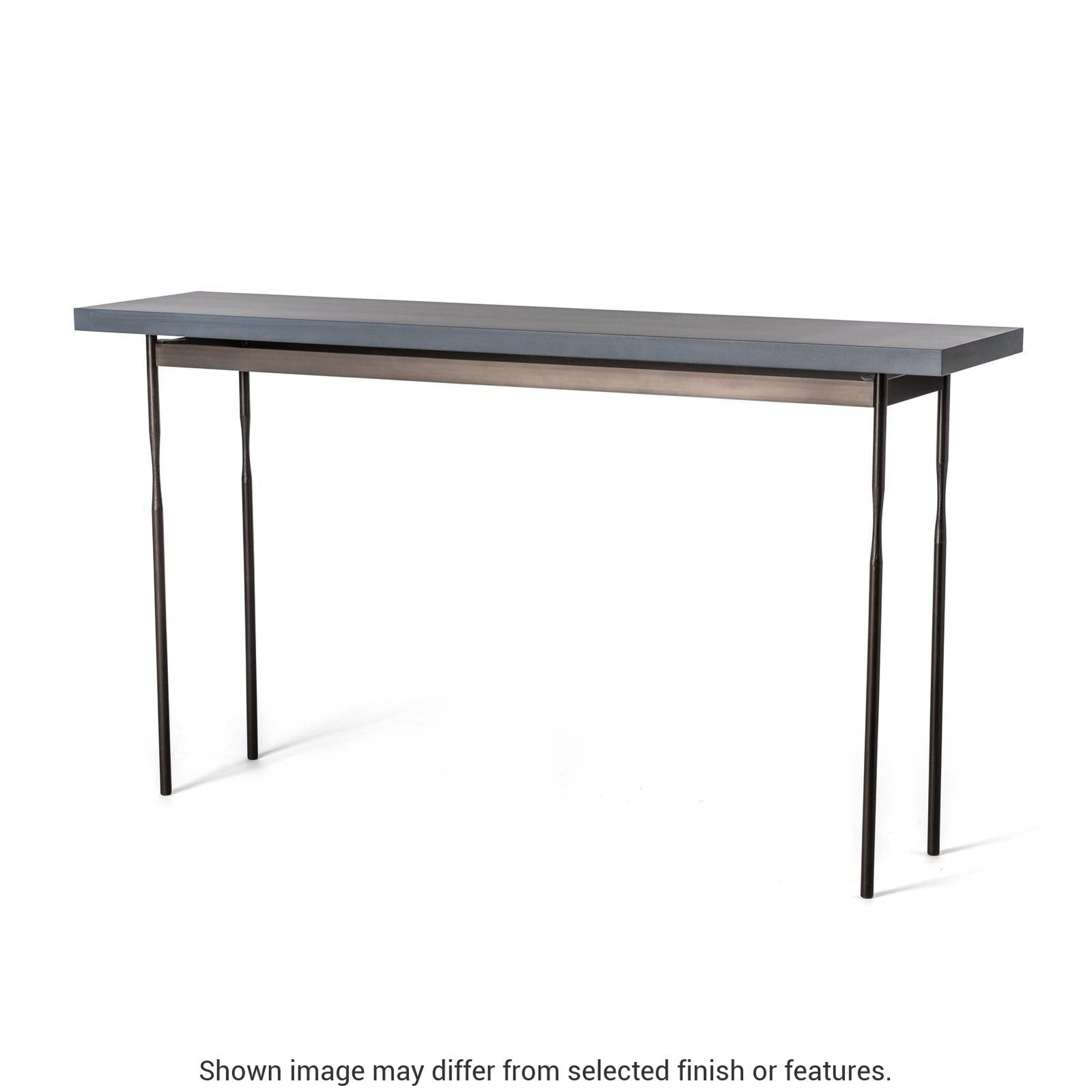 Senza Wood Top Console Table - White - Maple Natural Wood Top Accent by Hubbardton Forge