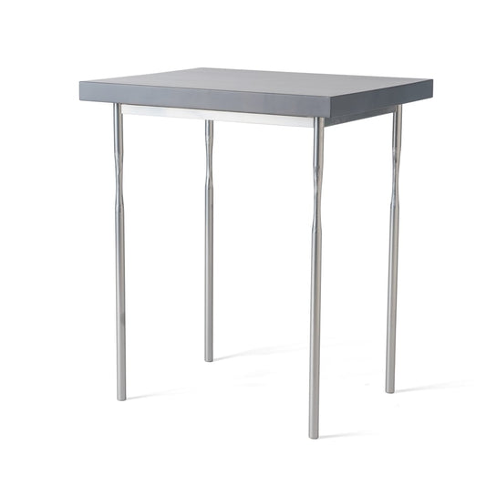 Senza Wood Top Side Table - Sterling - Maple Grey Wood Top Accent by Hubbardton Forge