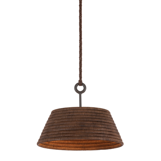 Sequoia Pendant - 1-Light - Textured Bronze W/ Highlight - Troy Lighting F2824-TBZH