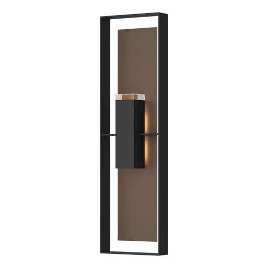 Shadow Box Extra Tall Sconce - Coastal Black - Coastal Bronze Accent by Hubbardton Forge