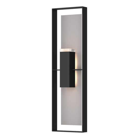 Shadow Box Extra Tall Sconce - Coastal Black - Coastal Burnished Steel Accent by Hubbardton Forge
