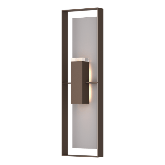 Shadow Box Extra Tall Sconce - Coastal Bronze - Coastal Burnished Steel Accent by Hubbardton Forge