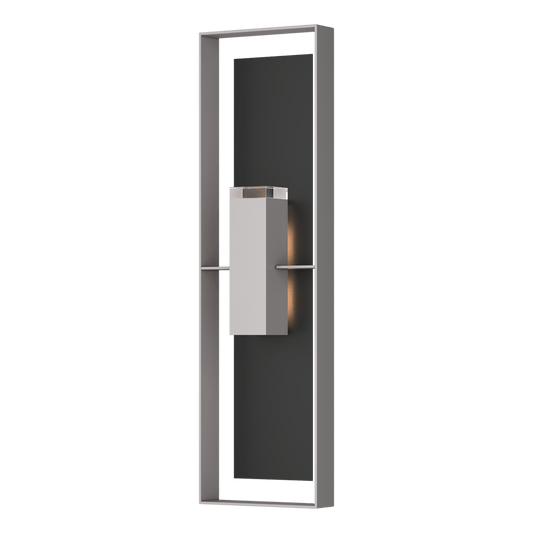 Shadow Box Extra Tall Sconce - Coastal Burnished Steel - Coastal Black Accent by Hubbardton Forge
