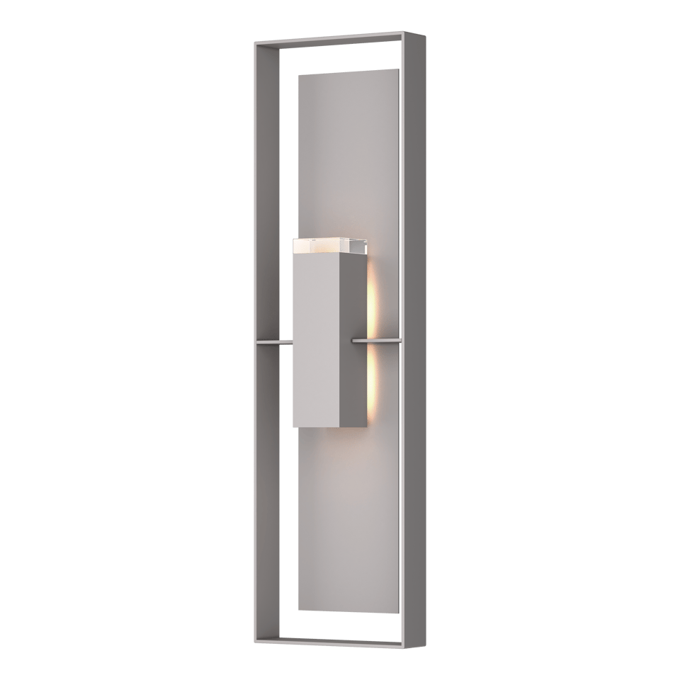 Shadow Box Extra Tall Sconce - Coastal Burnished Steel - Coastal Burnished Steel Accent by Hubbardton Forge