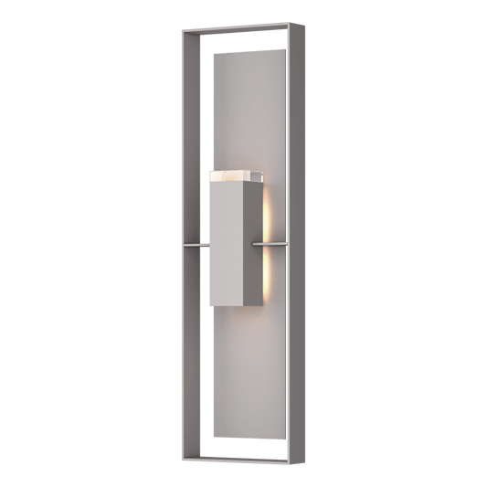 Shadow Box Extra Tall Sconce - Coastal Burnished Steel - Coastal Burnished Steel Accent by Hubbardton Forge