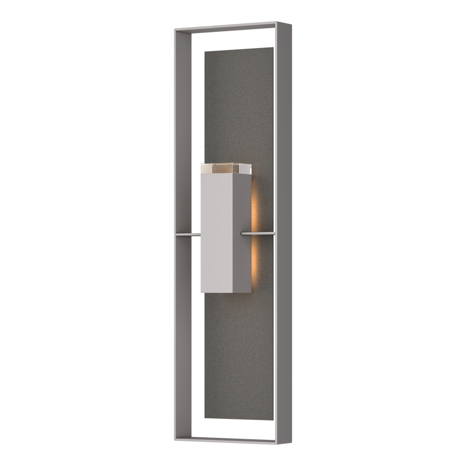 Shadow Box Extra Tall Sconce - Coastal Burnished Steel - Natural Iron Accent by Hubbardton Forge