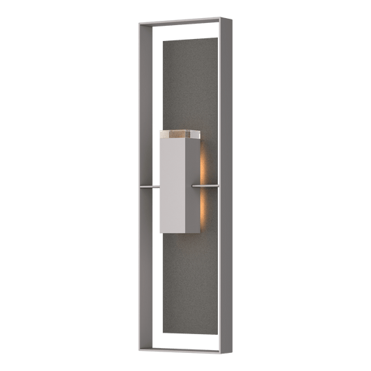 Shadow Box Extra Tall Sconce - Coastal Burnished Steel - Natural Iron Accent by Hubbardton Forge