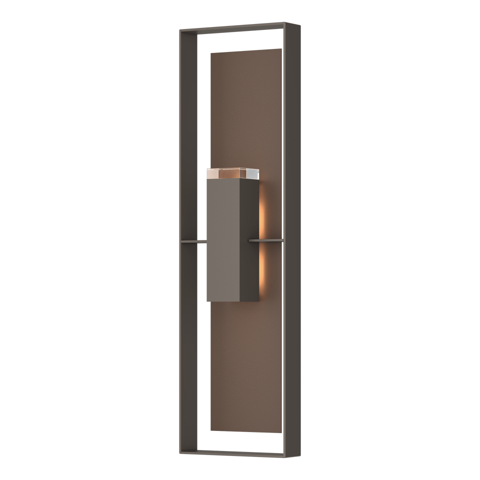 Shadow Box Extra Tall Sconce - Coastal Dark Smoke - Coastal Bronze Accent by Hubbardton Forge