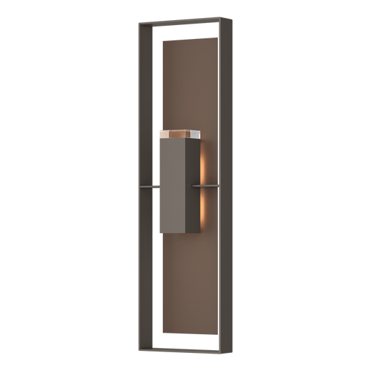 Shadow Box Extra Tall Sconce - Coastal Dark Smoke - Coastal Bronze Accent by Hubbardton Forge
