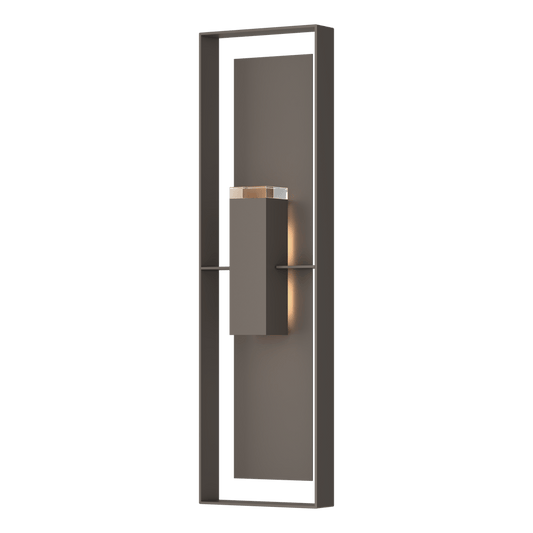 Shadow Box Extra Tall Sconce - Coastal Dark Smoke - Coastal Dark Smoke Accent by Hubbardton Forge