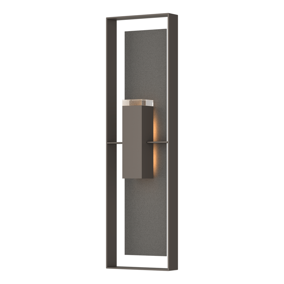 Shadow Box Extra Tall Sconce - Coastal Dark Smoke - Natural Iron Accent by Hubbardton Forge