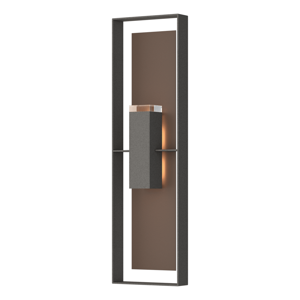 Shadow Box Extra Tall Sconce - Natural Iron - Coastal Bronze Accent by Hubbardton Forge