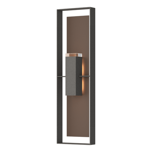Shadow Box Extra Tall Sconce - Natural Iron - Coastal Bronze Accent by Hubbardton Forge